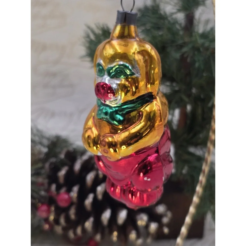 Vintage Antique Blown Glass PUPPY DOG Figurine‎ Christmas Ornament West Germany